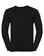 Russell Collection Strickpullover Russell Collection V-Ausschnitt – Black