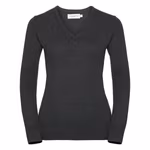Russell Collection Pull Col V CottonBlend™ Femme, French Navy S, Z710F – image 3
