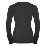Russell Collection CottonBlend™ V-Neck Pullover Damen, Black XXS, Z710F – Bild 4