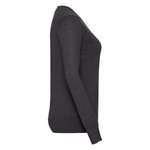 Russell Collection CottonBlend™ V-Neck Pullover Damen, Black XXS, Z710F – Bild 5