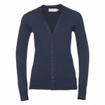 Russell Collection Cardigan Col V Coton-Polyacrylique, French Navy M, Z715F – image 3