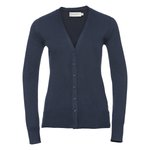 Russell Collection Baumwoll-Polyacryl V-Ausschnitt Cardigan, Black XXS, Z715F – Bild 3