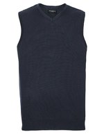 Russell Collection Ärmelloser V-Ausschnitt Pullunder Cotton Blend™ – French Navy
