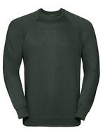 Russel Fleckenabweisendes Raglan-Sweatshirt 295 g/m², Black XS, Z762 – Verde bottiglia