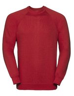 Russel Fleckenabweisendes Raglan-Sweatshirt 295 g/m², Black XS, Z762 – Rosso brillante