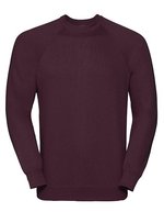 Russel Fleckenabweisendes Raglan-Sweatshirt 295 g/m², Black XS, Z762 – Borgogna