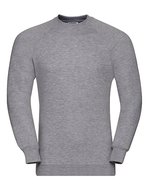 Russel Fleckenabweisendes Raglan-Sweatshirt 295 g/m², Black XS, Z762 – Chiaro Oxford (Melange)