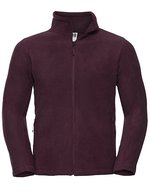 Russel Fleecejacke mit Kadettkragen und Reißverschlüssen, Black XS, Z8700 – Burgundy