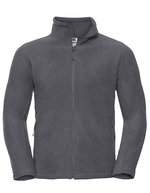Russel Fleecejacke mit Kadettkragen und Reißverschlüssen, Black XS, Z8700 – Convoy Grey (Solid)