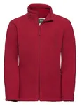 Fleecejacke mit Kadettkragen für Kinder – Classic Red