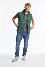 Russel Ärmellose Fleeceweste mit Kadettkragen, Bottle Green M, Z8720 – Bild 1