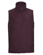 Russel Ärmellose Fleeceweste mit Kadettkragen, Bottle Green M, Z8720 – Bordeaux