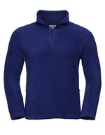 Russel Fleecepullover mit Kadettkragen und Reißverschluss, Black XS, Z8740 – Bright Royal