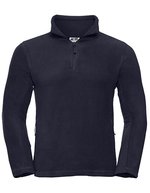 Russel Fleecepullover mit Kadettkragen und Reißverschluss, Black XS, Z8740 – French Navy