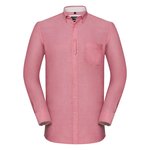 Russell Collection Langarmhemd aus 100% Bio-Baumwolle, Oxford Blue/Oxford Navy 3XL (47/48), Z920 – Bild 3
