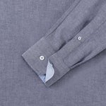 Russell Collection Langarmhemd aus 100% Bio-Baumwolle, Oxford Blue/Oxford Navy 3XL (47/48), Z920 – Bild 10