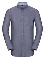 Russell Collection Langarmhemd aus 100% Bio-Baumwolle, Oxford Blue/Oxford Navy 3XL (47/48), Z920 – Oxford Navy/Oxford Blue