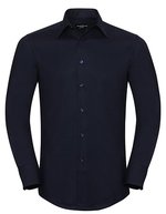 Russell Collection Tailliertes Oxford Hemd aus Baumwolle – Bright Navy