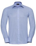 Russell Collection Tailliertes Oxford Hemd aus Baumwolle – Oxford Blue