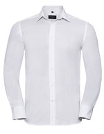 Russell Collection Tailliertes Oxford Hemd aus Baumwolle – White