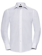 Russell Collection Tailliertes Popeline-Hemd mit Kragen, Black 3XL (47/48), Z924 – Bianco