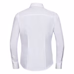 Russell Collection Body-Hugging Poplin Shirt with Button Placket, French Navy M, Z924F – image 4