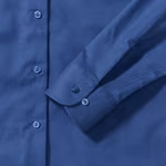 Russell Collection Oxford Bluse Slim Fit Pastellfarbe, Silver L, Z932F – Bild 7