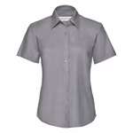 Russell Collection Kurzarm-Hemd Oxford Kollektion für Damen, Black XS, Z933F – Bild 3