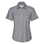 Russell Collection Kurzarm-Hemd Oxford Kollektion für Damen, Black M, Z933F – Bild 3