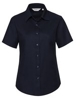 Russell Collection Kurzarm-Hemd Oxford Kollektion für Damen – Bright Navy