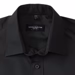Russell Collection Camicia a maniche lunghe Polycotton con taschino, Black 3XL (47/48), Z934 – immagine 6