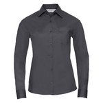 Russell Collection Klassische Popeline-Bluse mit Brusttasche, Black XS, Z934F – Bild 3