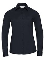 Russell Collection Klassische Popeline-Bluse mit Brusttasche, Black XS, Z934F – Blu navy francese