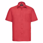 Russell Collection Short-Sleeve Shirt Polycotton with Chest Pocket, Black 3XL (47/48), Z935 – image 3