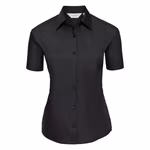 Russell Collection Chemise Classique Manches Courtes en Polycoton, Classic Red XS, Z935F – image 3