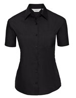 Russell Collection Klassisches Kurzarmhemd aus Polycotton – Black