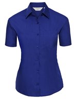 Russell Collection Klassisches Kurzarmhemd aus Polycotton – Bright Royal