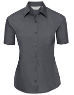 Russell Collection Klassisches Kurzarmhemd aus Polycotton – Convoy Grey