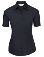 Russell Collection Klassisches Kurzarmhemd aus Polycotton, Black XS, Z935F – Blu navy francese