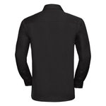 Russell Collection Langarmhemd aus gekämmter Baumwolle mit Brusttasche, Black 3XL (47/48), Z936 – Bild 4
