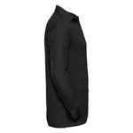 Russell Collection Langarmhemd aus gekämmter Baumwolle mit Brusttasche, Black 3XL (47/48), Z936 – Bild 5