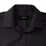Russell Collection Long-Sleeve Shirt made of Combed Cotton with Chest Pocket, Black 3XL (47/48), Z936 – image 6