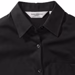 Russell Collection Camicetta a maniche lunghe in Cotone pettinato, Black XS, Z936F – immagine 6