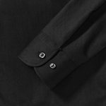 Russell Collection Langarm-Bluse aus gekämmter Baumwolle, Black XS, Z936F – Bild 8