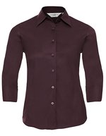Russell Collection 3/4-Ärmel Bluse mit Stretch-Material – Port