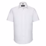 Russell Collection Camicia a maniche corte aderente con Stretch, Port L (41/42), Z947 – immagine 3