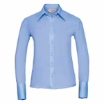 Russell Collection Camicia in Cotone Micro-Twill, sagomata, Black XS, Z956F – immagine 3