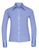 Russell Collection Baumwoll-Mikro-Twill Hemd, tailliert – Bright Sky