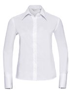 Russell Collection Baumwoll-Mikro-Twill Hemd, tailliert – White