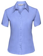 Russell Collection Tailliertes bügelfreies Baumwoll-Mikro-Twill Hemd, Black XS, Z957F – Bright Sky